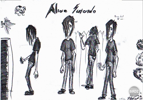 Alice Suicido, hlavna postava mojho animovaneho filmu, finalny navr