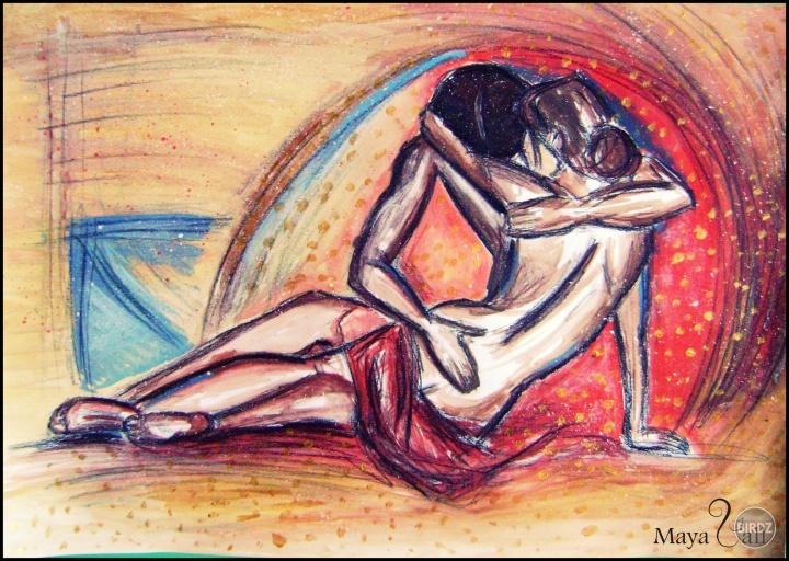 dotyk - uhlik,ceruza,vodovky