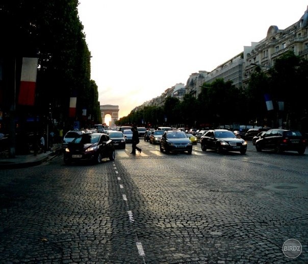Avenue des Champs - Élysées (v pozadí Arc de Triomphe de l