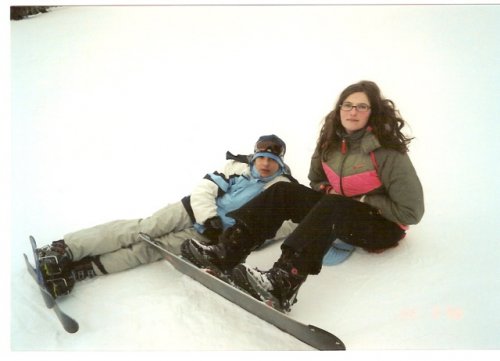 :) moje prve styky so snowboardom :)