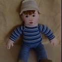 chlapček batoľa - textilná bábika s ohybnými rúčkami a nôžkami, s maľovanou tváričkou, výška 33cm