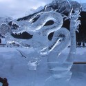 na súťaži o najkrajšiu sochu z ľadu na Lake Louise