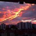 Záápad slnka z nášho balkóna :) Ja viem, prečo milujem Sásovú, prečo milujem Banskú Bystricu :)