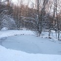 ..zamrznutý rybník...