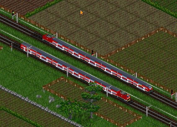 Poslednou dobou si robím grafiky do OpenTTD, teraz som trochu prešiel k PushPullu pre DB, od Škody. Cieľ bol, aby lokomotíva vlak ťahala, alebo tlačila. Podarilo sa. 