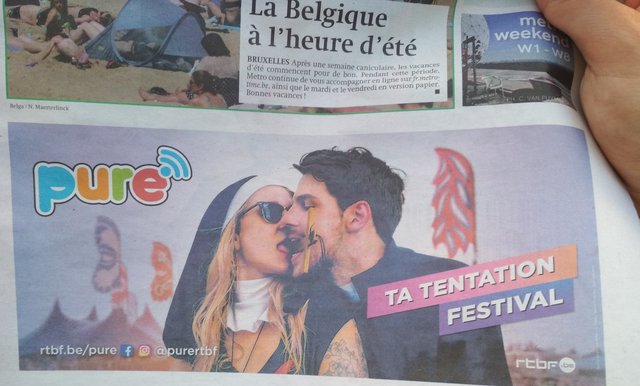 inak v Belgicku majú aj takéto reklamy v novinách 