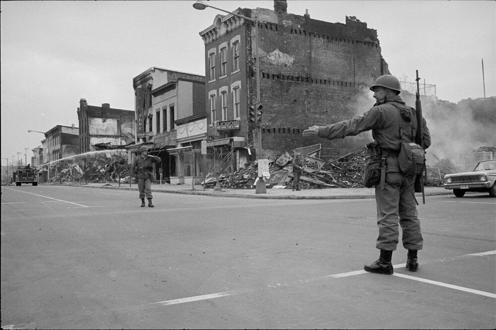 Washington - apríl 1968 - počas nepokojov po vražde Luthera Kinga