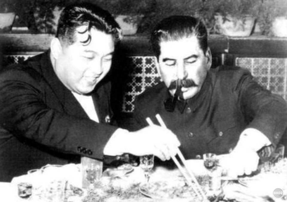  Kim Ir-sen a Josif Vissarionovič Stalin 