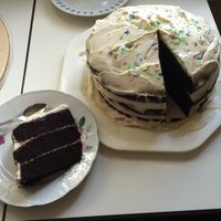 Vegan narodeninova torta pre mna  :D ale nevegani si chválili tiež a babka, ktorá tvrdohlavo tvrdila, že sa nedá upiecť dobrá torta bez mlieka a vajec uznala že sa mýlila :D dnes je to výhra na plnej čiare :D