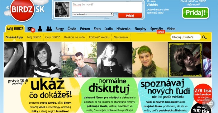 8. dizajn BIRDZu. Používa sa od roku 2009-2010.