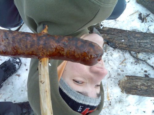 klobasa  v  hube  :D  akoze