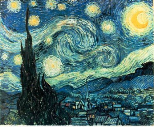 Dark starry night od Van gogja namaloval to posledne dni svojho zivota v blazinci