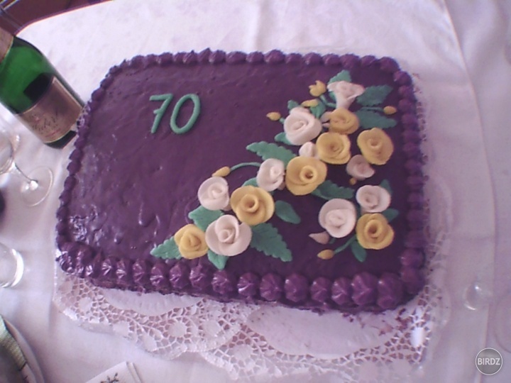 TORTA K SEDEMDESIATKE KTORÚ ROBILA SESTRA ADRIANA