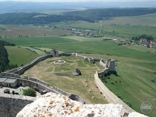 Výhľad na Spišský hrad z najvyššieho miesta.