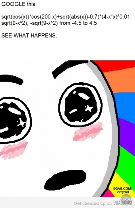 sqrt(cos(x))*cos(200 x)+sqrt(abs(x))-0.7)*(4-x*x)^0.01,sqrt(9-x^2), -sqrt(9-x^2) from -4.5 to 4,5