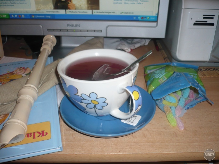 žížalký čajík a flauta.. :D čo viac si priať ku večernému oddychu.. :D :)