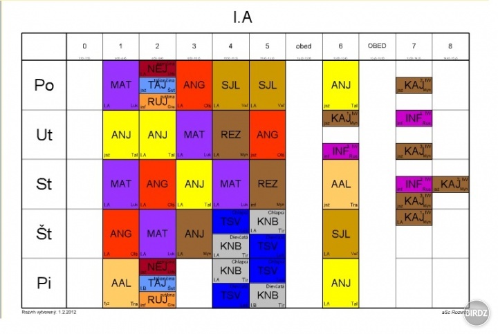 Zbožňujem polročné zmeny v rozvrhu! :/