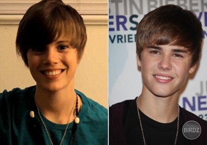 mať chalana s výzorom Justina je snom pár dievčat...ale vyzerať ako Justin Bieber je snom teda veľmi málo dievčat :D 
(na ľavo-Danni Shay):P 