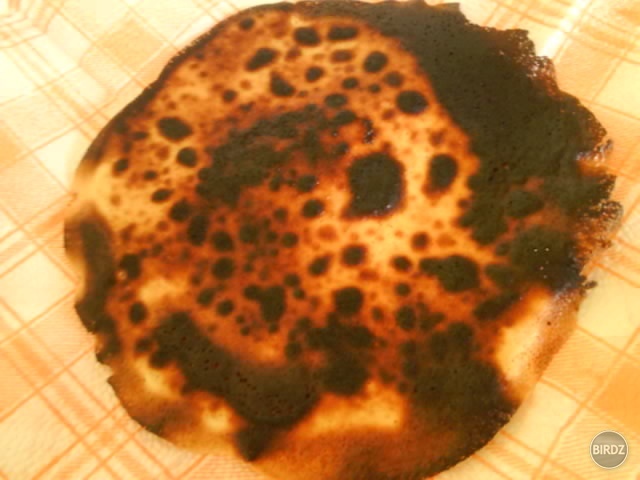 dnešný obed :) ....zhorená palacinka
