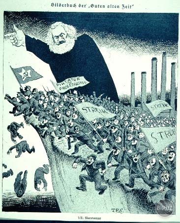 Marx ukazuje proletárom cestu - do priepasti