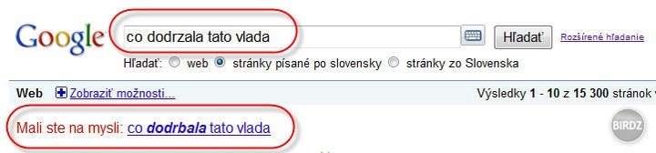 Už aj Google má zdravý rozum :D