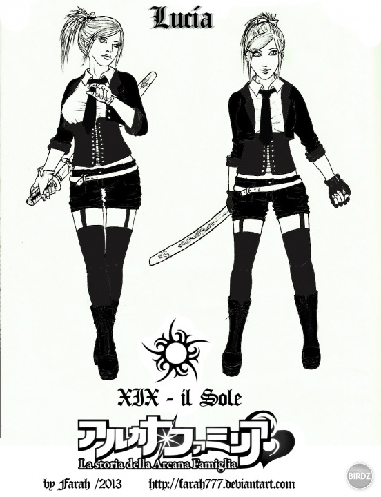 Moja Arcana Famiglia OC - Lucía (to vyfarbovanie myšou ma skoro zabilo x_X)