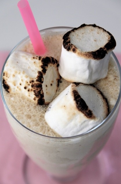 milkshake with marshmallows.