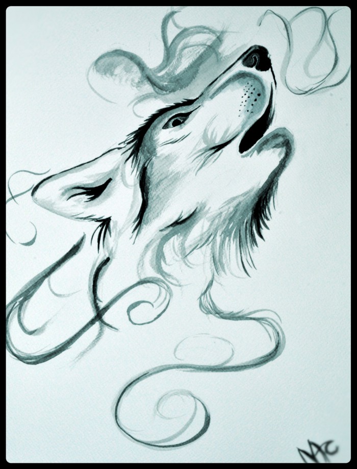 Watercolor Wolf :)