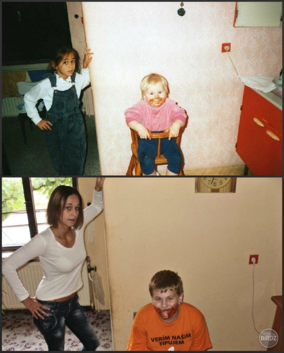 Vraj 10 rokov je rozdiel medzi týmito fotkami.... ;)