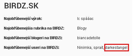 wau! :) netušila som, že som niekoho obľúbená userka, som milo prekvapená