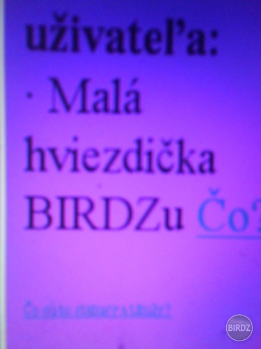 Som malá hviezdička Birdzu! :D:D