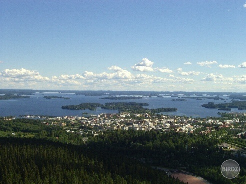 výhľad na južnú stranu Kuopio