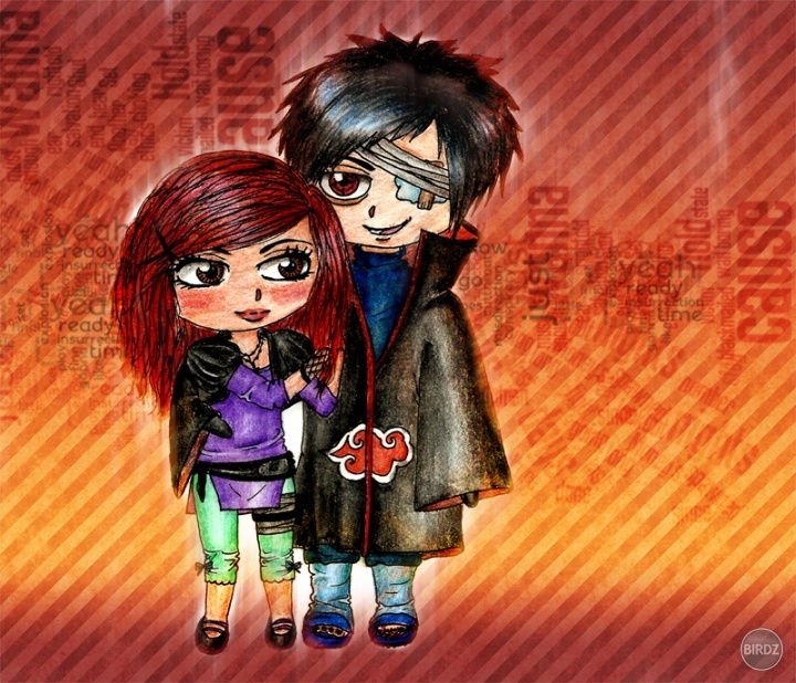 Tobi a Lina ^^ pastelky + photoshop