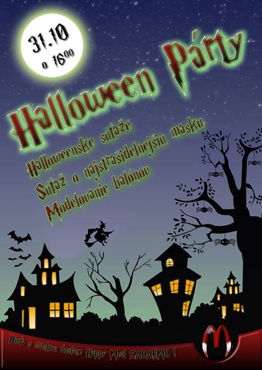Mamičky, sestričky, detičky príďte na Halloween Párty a užite si kopec zábavy :-) Súťaž o skvelé ceny :-)