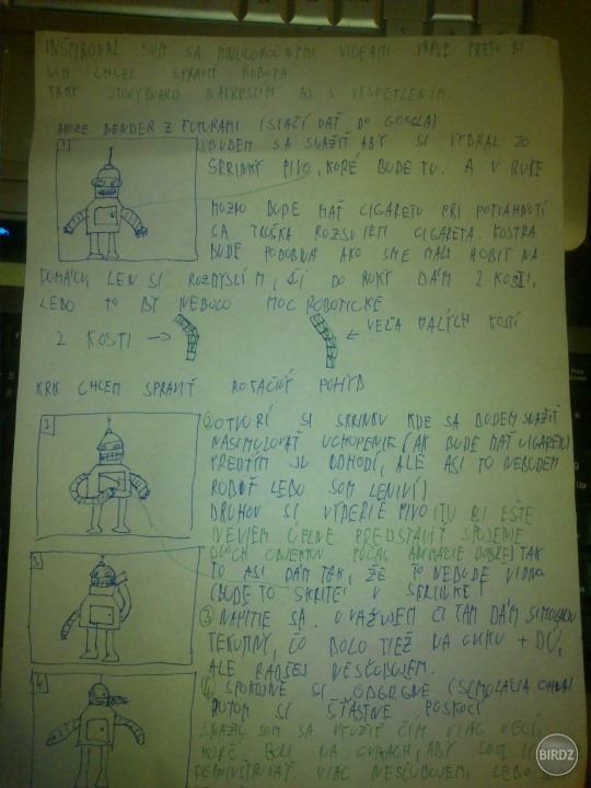 Na povinnom predmete robíme ako projekt 30-sekundový 3D animovaný film, na konci novembra sme mali poslať scenár a toto poslal spolužiak :D Poprosila som ho, aby mi povolil šíriť to :D