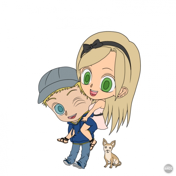 chibi párik pre kamarátku na objednávku :p work in progress, ešte ma čaká veľa roboty :D