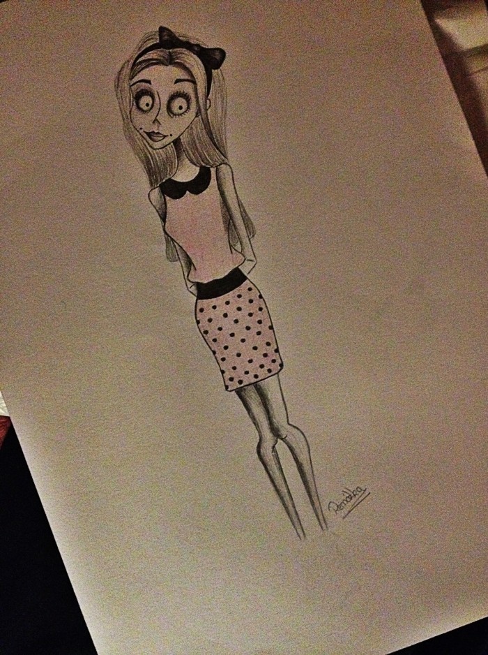Proste..zbožňujem postavičky na štýl Tima Burtona :3 ... som si jednu teraz musela na rýchlo nakresliť :3