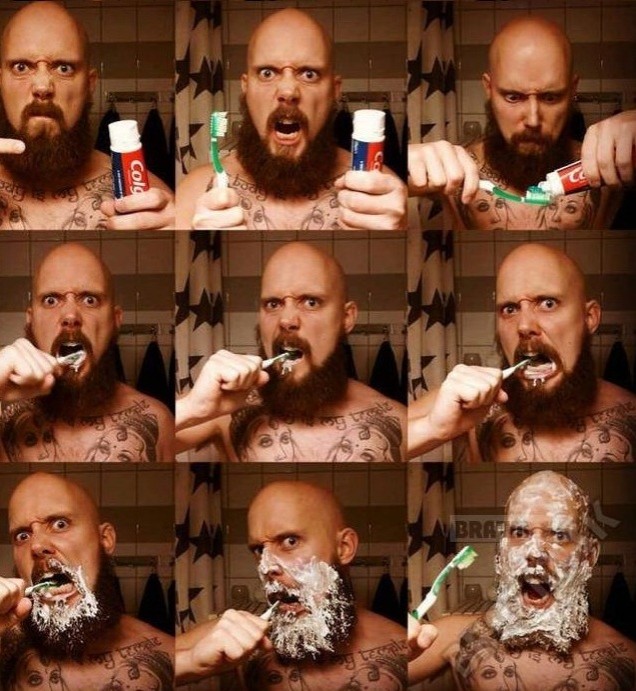 Takto si umývam zuby ráno a večer :D 