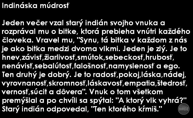 indiánska múdrosť