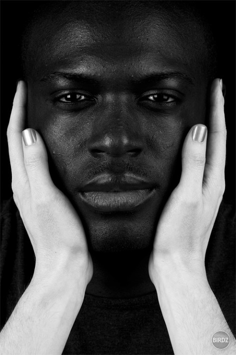 black and white