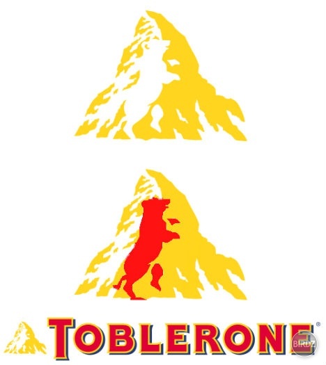 Všimli ste si niekedy medveďa v logu Toblerone? :O :)