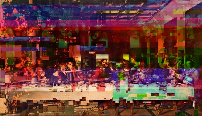 posledná večera - glitch art