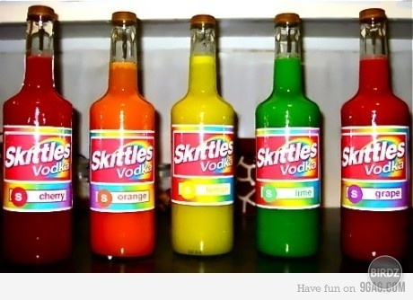 ach Skittles a ach tie farby