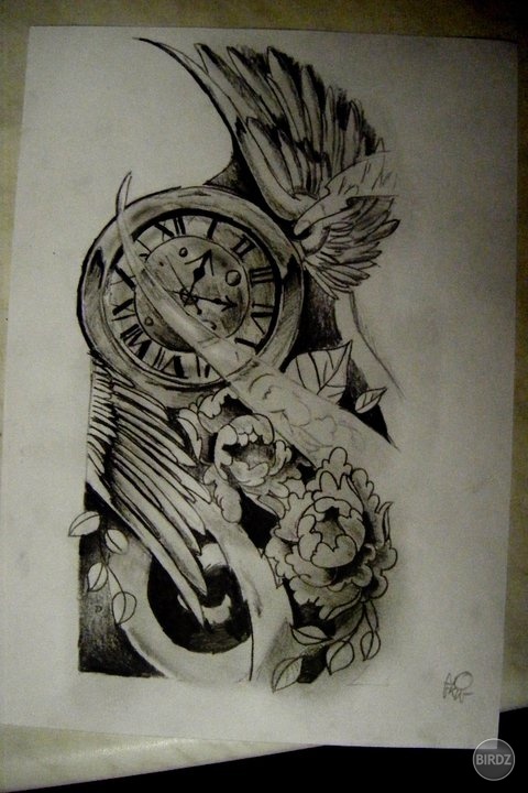 tattoo arm sketch. cas leti