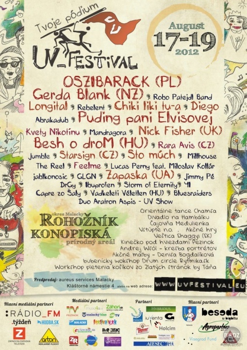 UV_festival 2012! Nenechajte si ujsť túto akciu ktorá sa koná v Rohožníku v prírodnom areáli Konopiská.
UV_festival - Tvoje pódium!
viac info na www.uvfestival.eu
Alebo pravidelné informácie na FB stránke UV_festival.