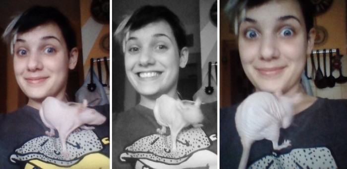 hej, hej..vyzerám tu ako chlapčisko :D (nie každý deň je nedeľa! :D ... { i keď zrovna dnes je.. } ) ...hlavne ale že som tešivá a je tu so mnou Baba! ^^ (ktorá sa moc nevie fotiť :D )