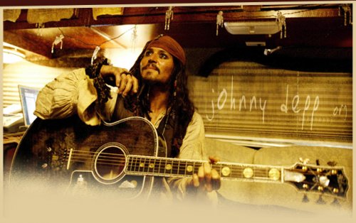 Johny alias Jack Sparrow so svojou gitarkou :)