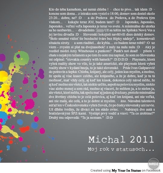 Môj rok 2011 v statusoch...