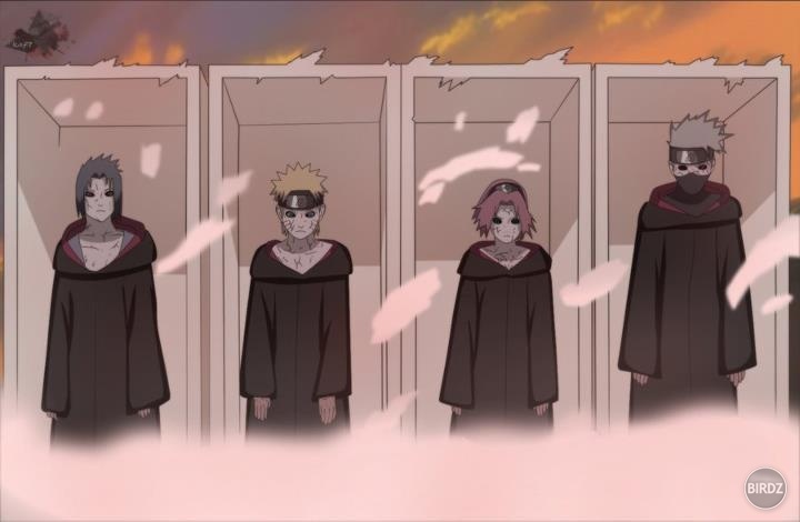The jonin and shinobi death!       Sasuke, Naruto, Sakura  &  Kakashi    ;)