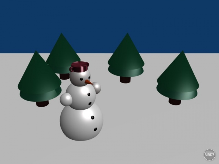 A takto vyzeral môj prvý model v Blenderi :D